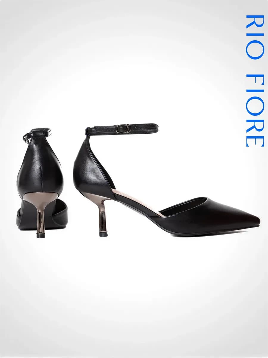 Туфли на каблуке шпильке вечерние с ремешком