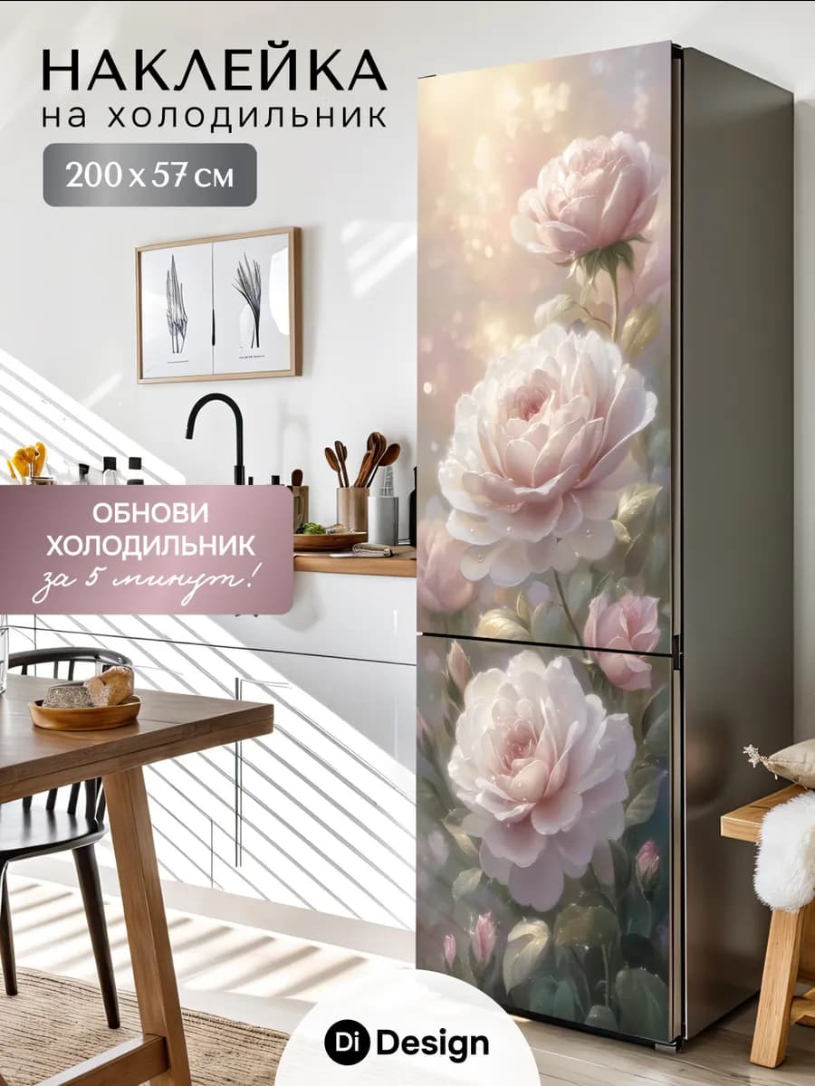 Наклейка на холодильник для декора большая