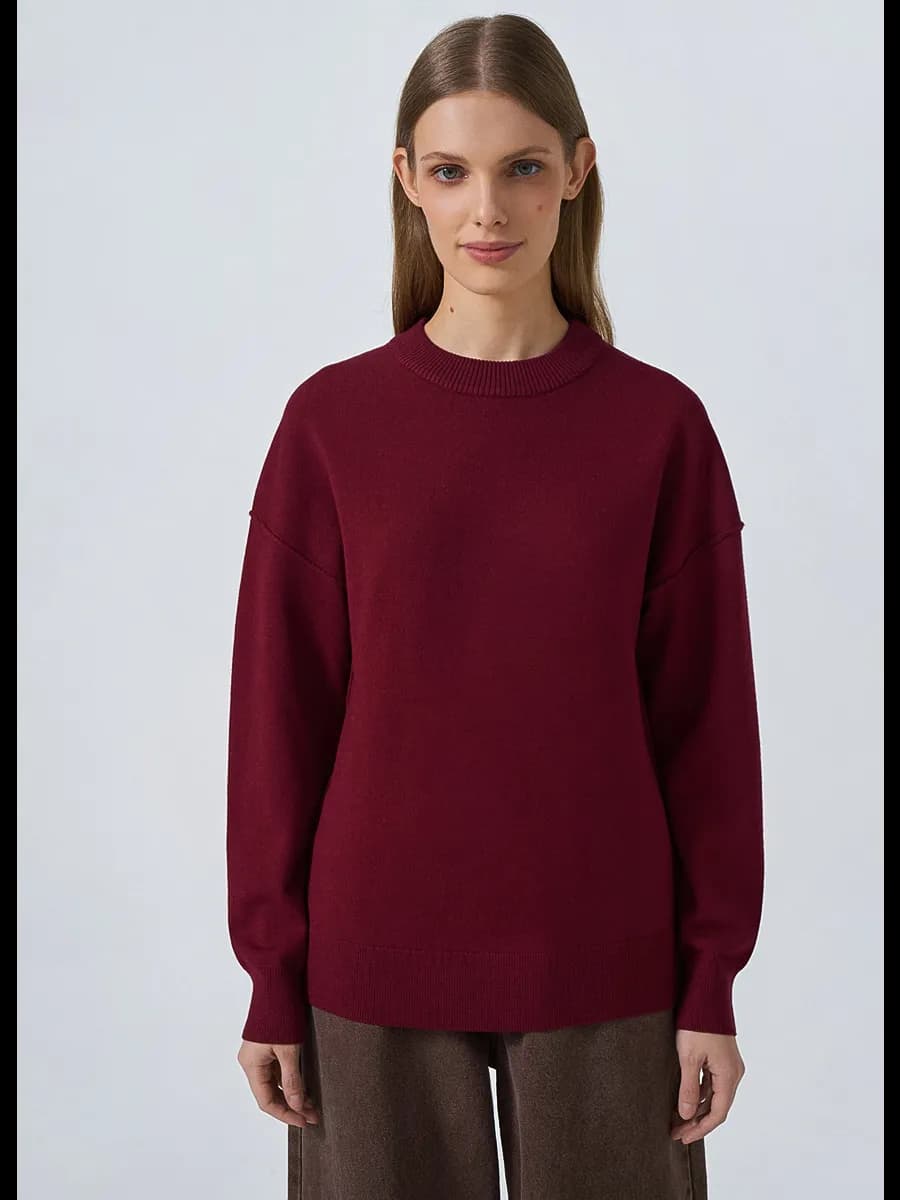 Джемпер бордовый