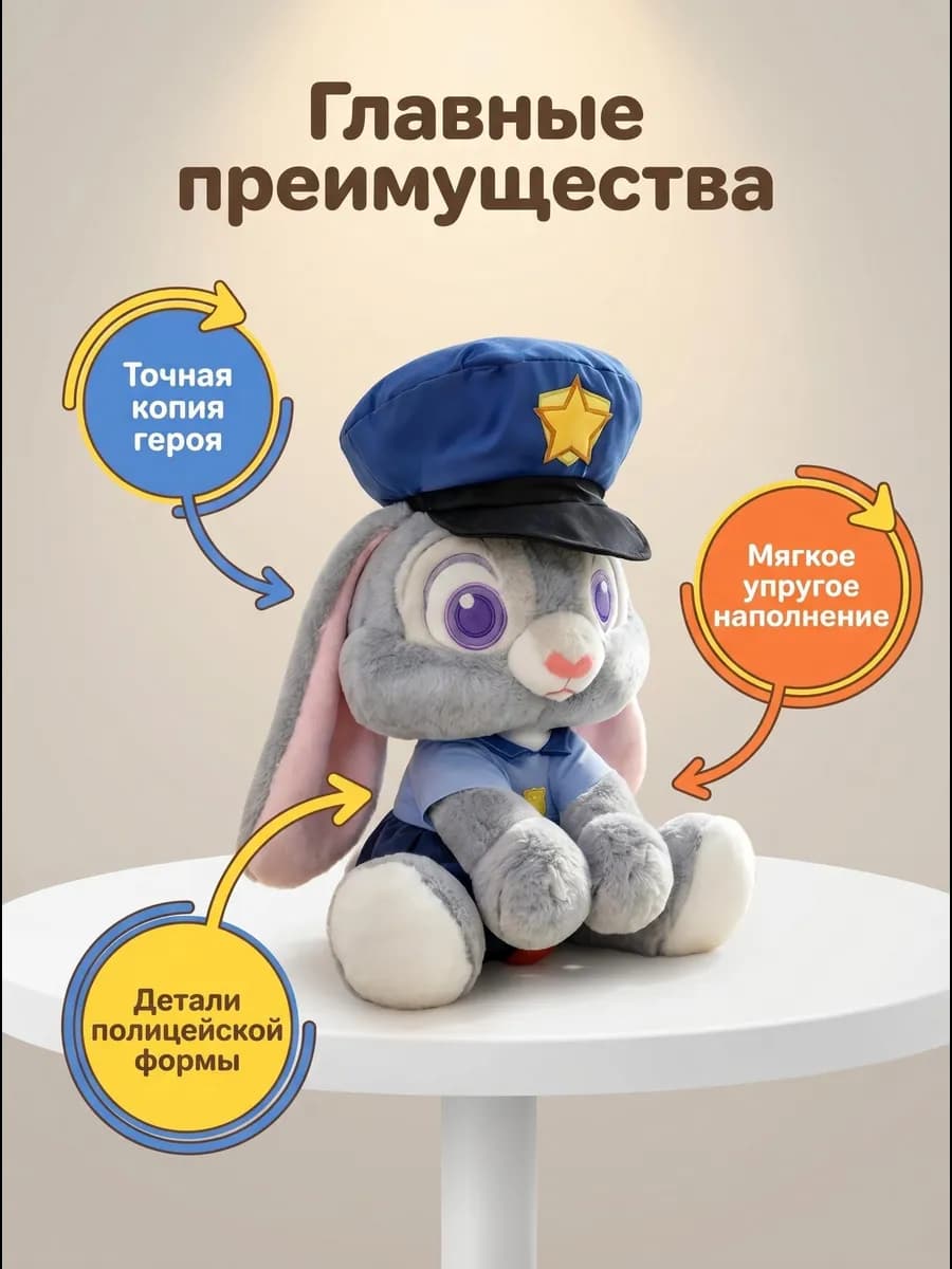 Зайка плюшевый мягкая игрушка