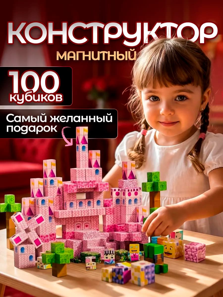 Магнитный конструктор minecraft для девочек