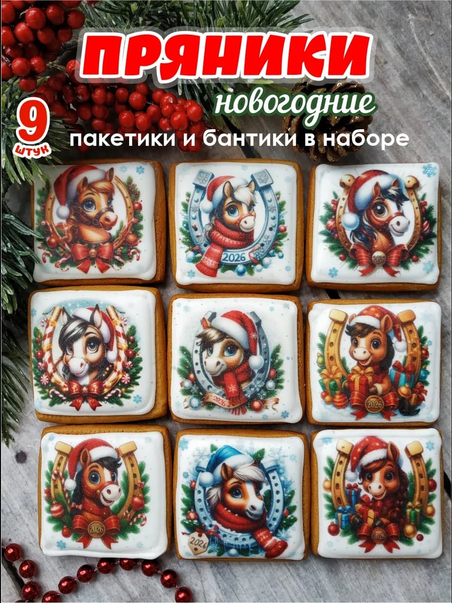 Новогодние пряники на Новый год 2026 - фото 1