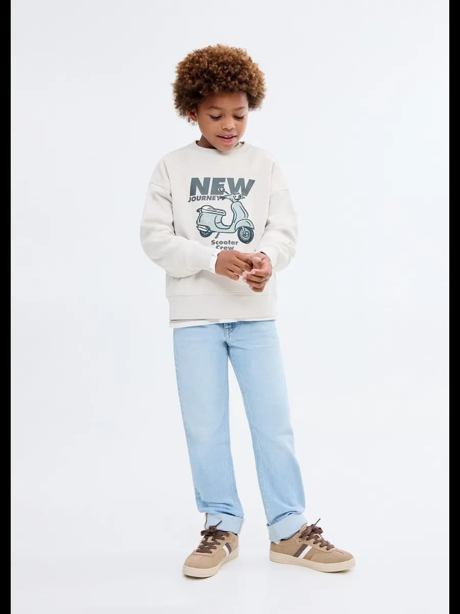 Принтованный свитшот из хлопка - фото 1