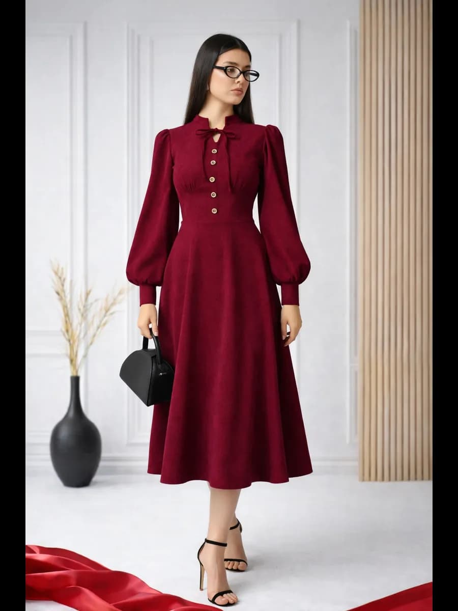 Платье нарядное вельветовое винтажное