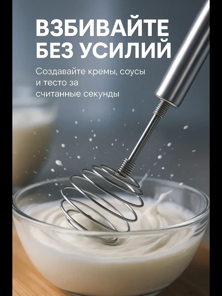 Венчик для взбивания ручной кухонный пружина