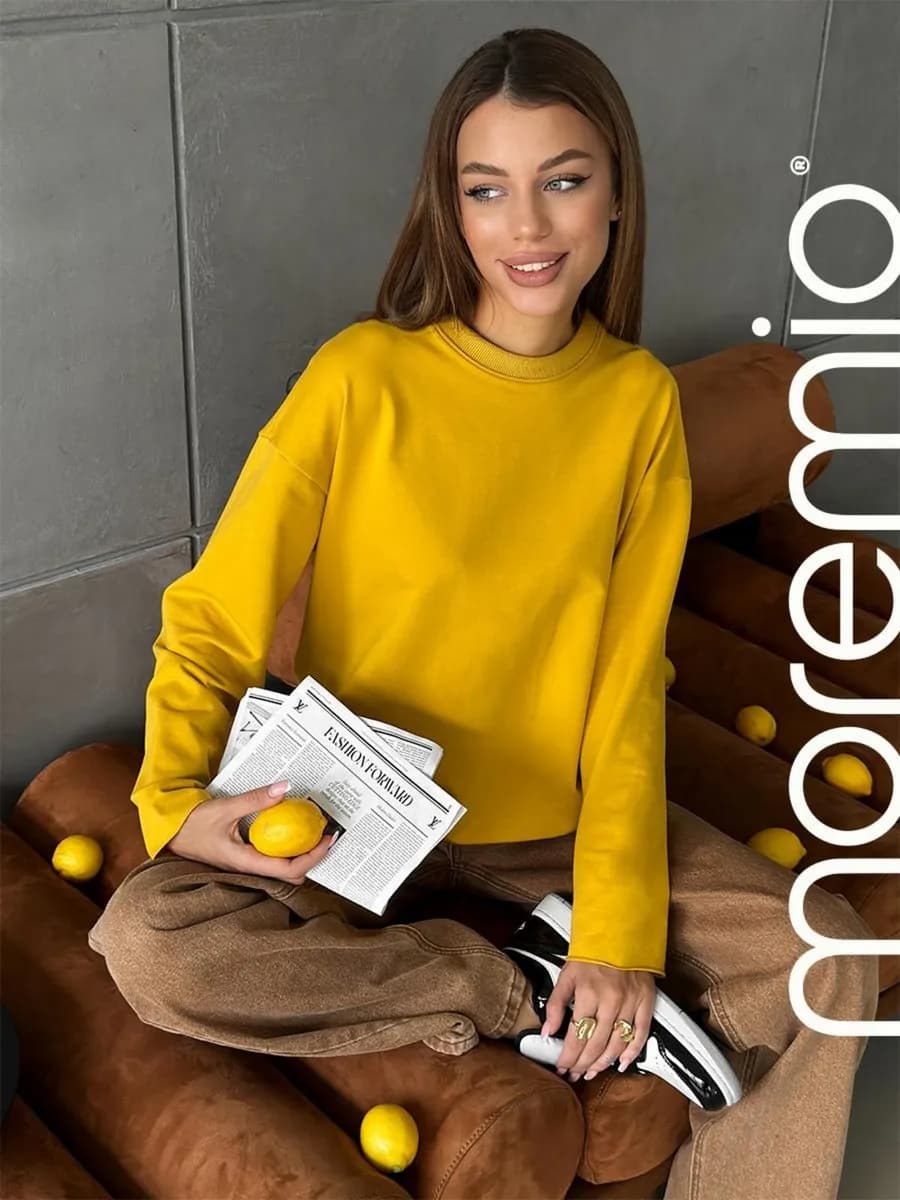 Лонгслив оверсайз с необработанным краем