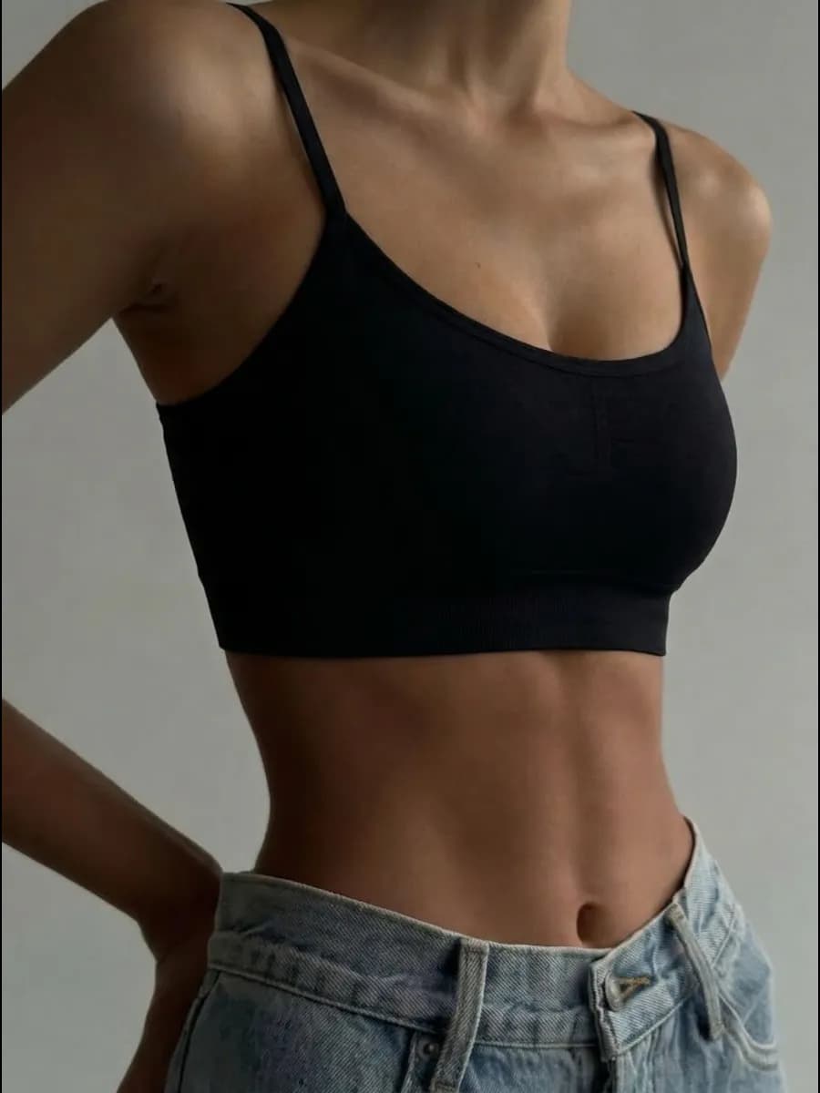 Топ бра спортивный с чашками для фитнеса