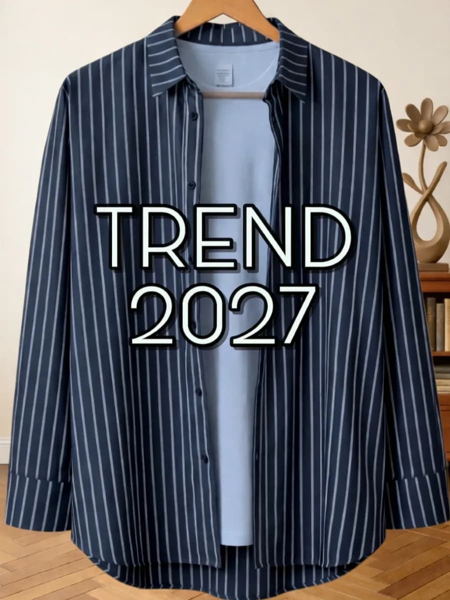 Рубашка в широкую полоску