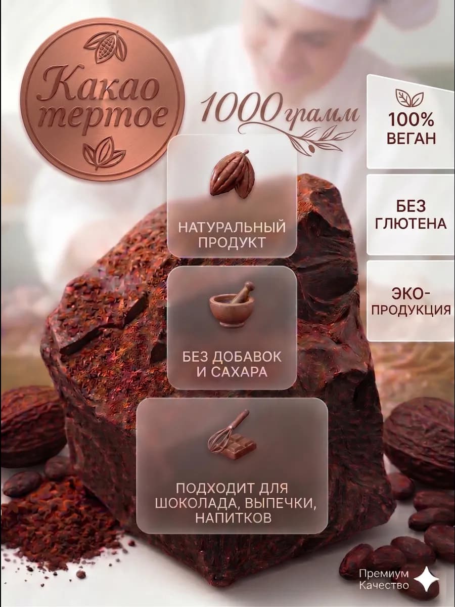 Какао тертое натуральное, Венесуэла (1кг)