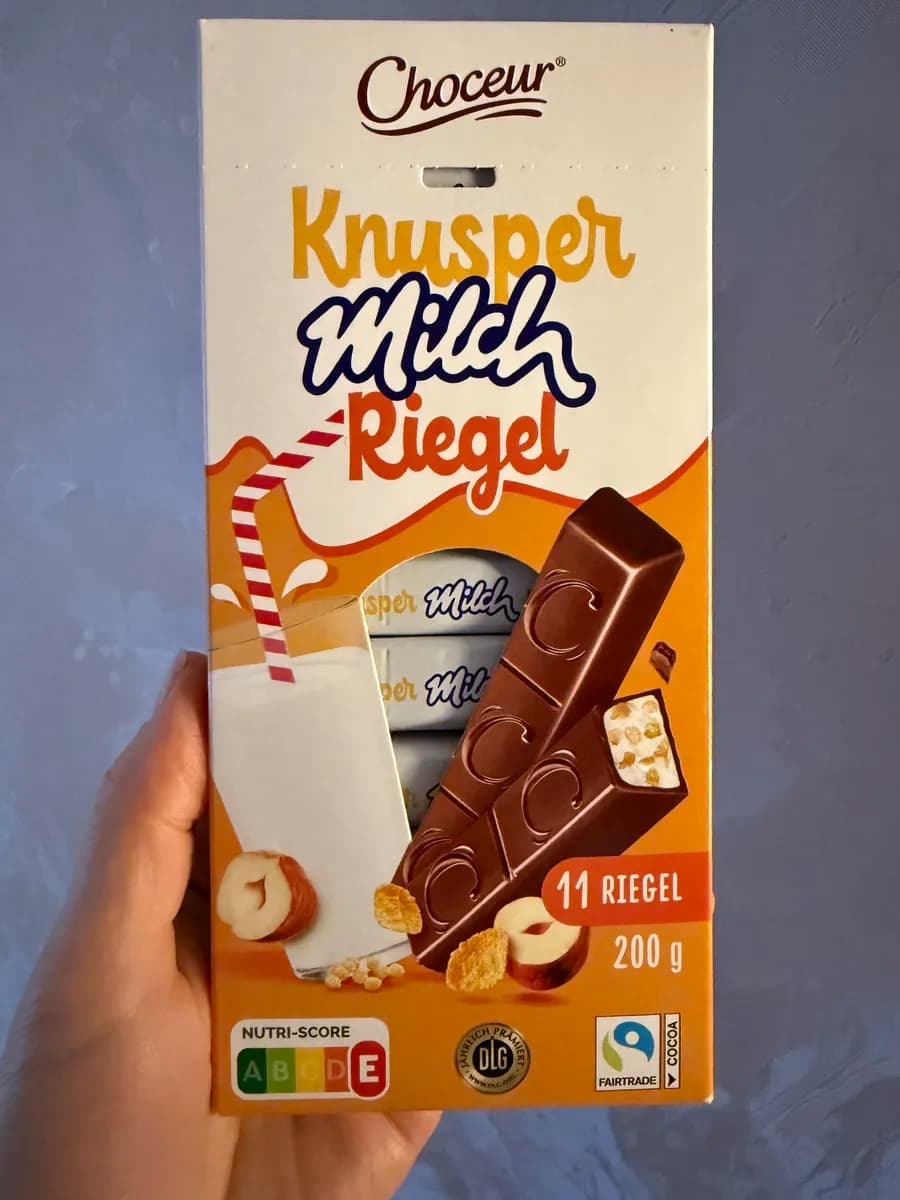 Шоколадные батончики Шато лесной орех +хлопья (Choceur)