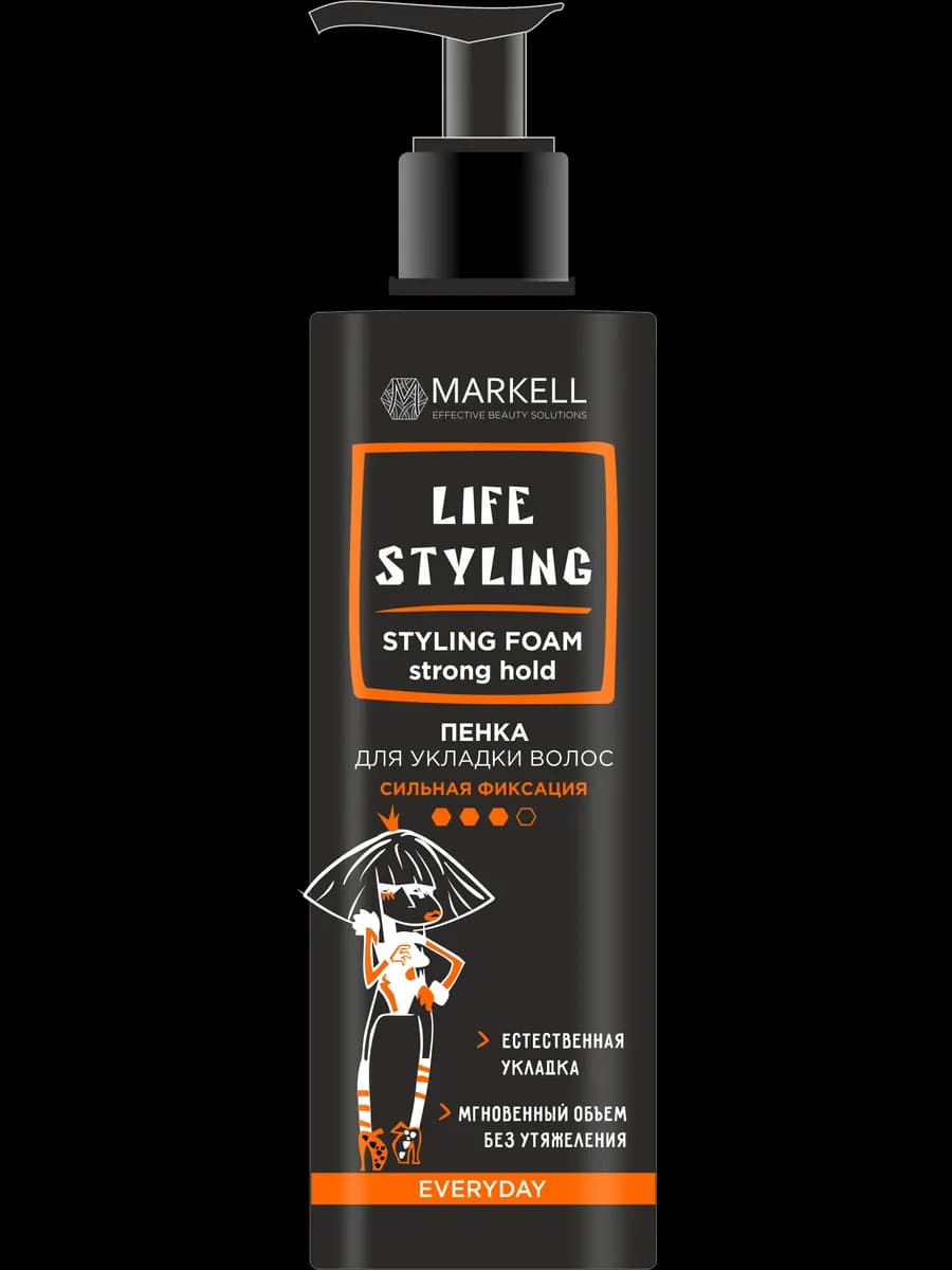 Life Styling Пенка для укладки волос сильная фиксация 195мл