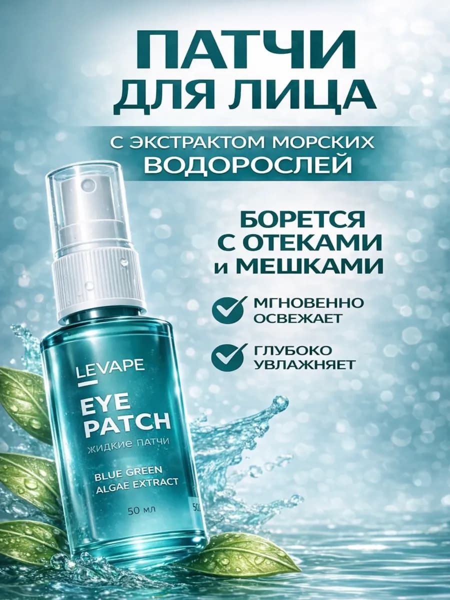 Патчи для глаз жидкие от отеков и тёмных кругов