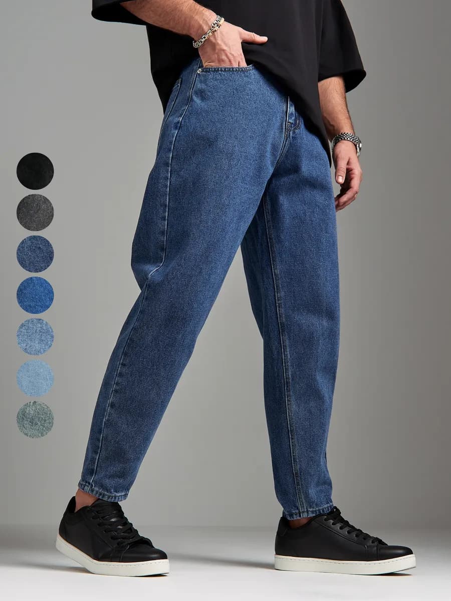 Джинсы бананы широкие