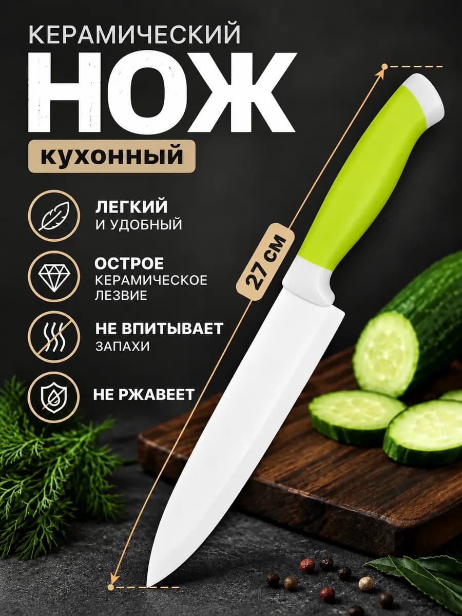 Салатовый большой нож (OR 674)