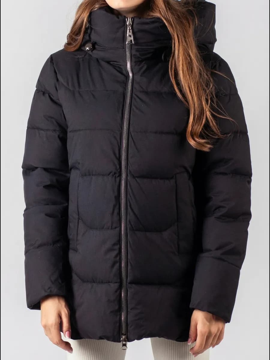 Пуховик зимний длинный оверсайз с капюшоном больших размеров - фото 1