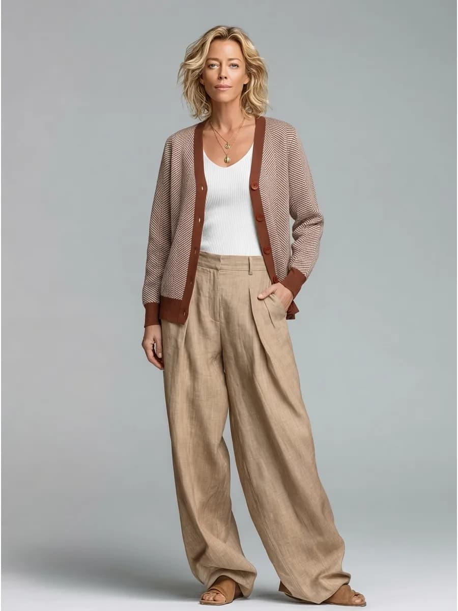 Укороченный кардиган на пуговицах - фото 1