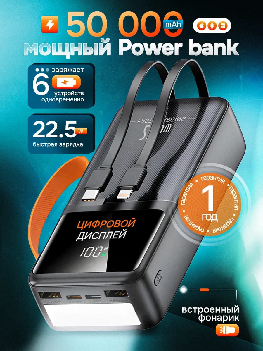 Повербанк для телефона 50000 mah