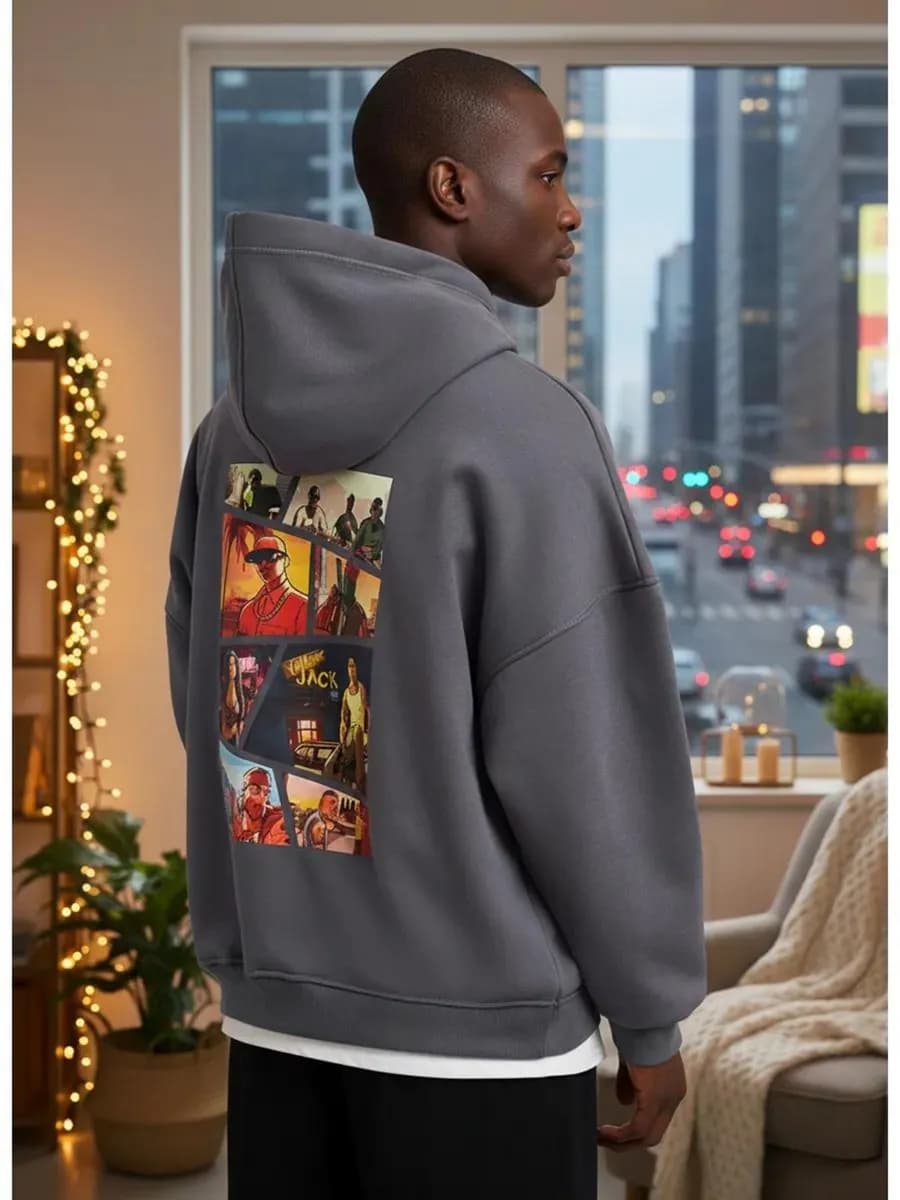 Худи толстовка теплая с принтом