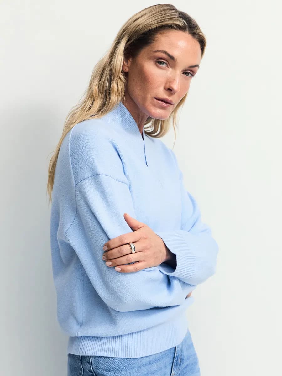 Джемпер оверсайз теплый с длинным рукавом