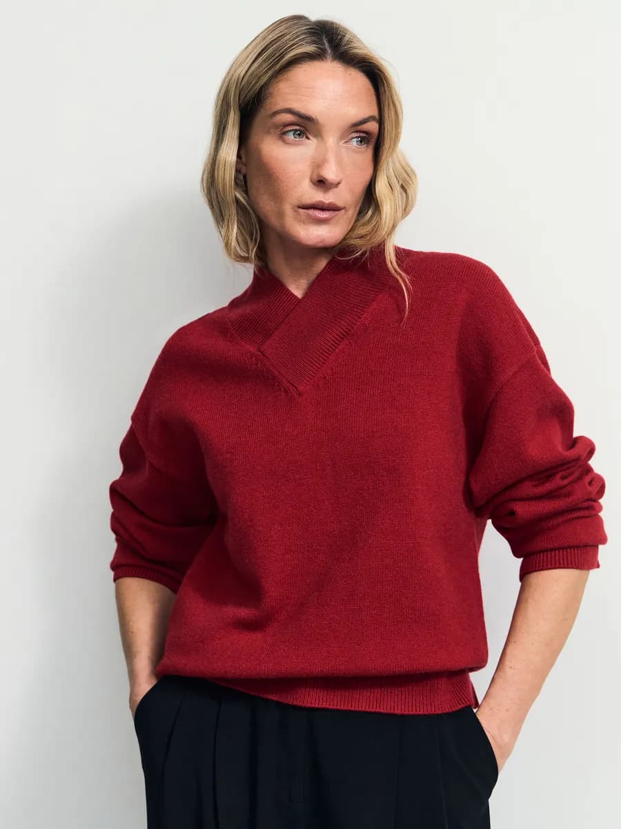 Джемпер оверсайз теплый с длинным рукавом