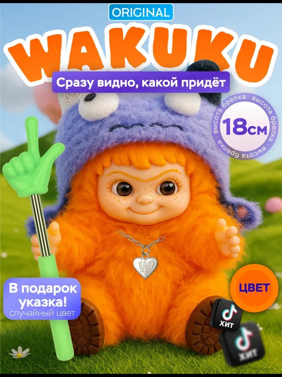 Мягкая игрушка Вакуку брелок оригинал