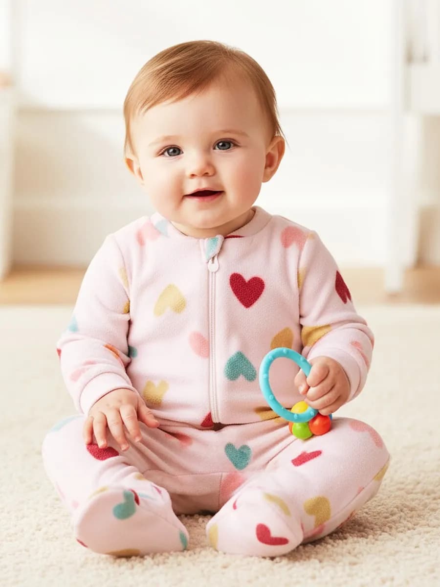 Комбинезон для новорожденных малышей флисовый теплый