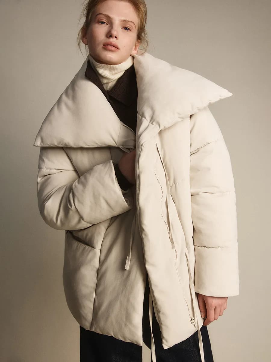 Куртка стеганая с завязками