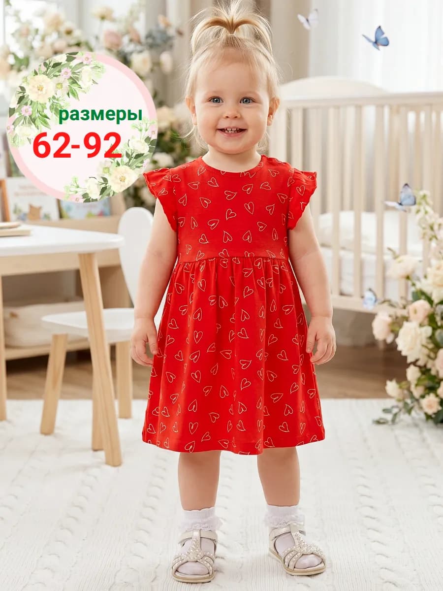 Платье для новорожденных хлопковое
