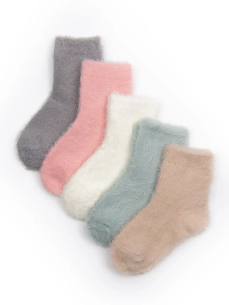 Носки для девочки теплые высокие 5 пар