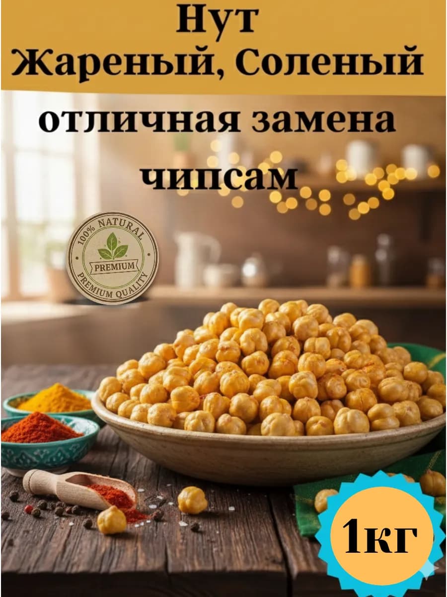 Нут жареный солёный 1000 гр