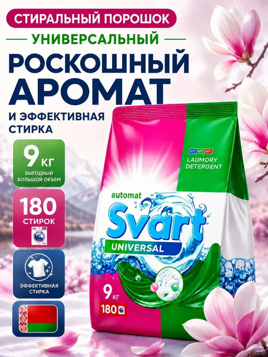 Стиральный порошок 9 кг автомат, универсальный