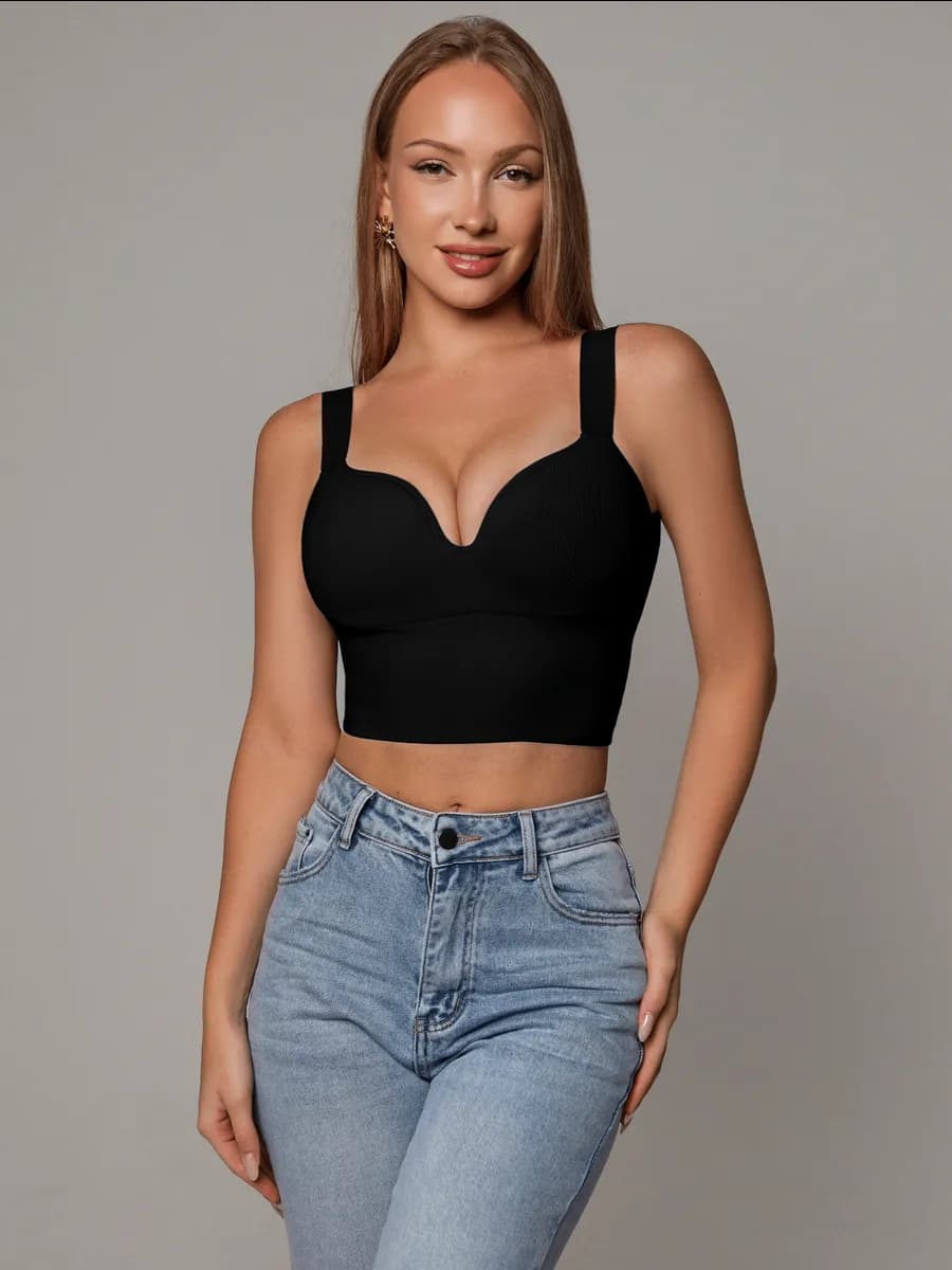 Бюстгальтер бесшовный топ с пуш ап с регулировкой лямок