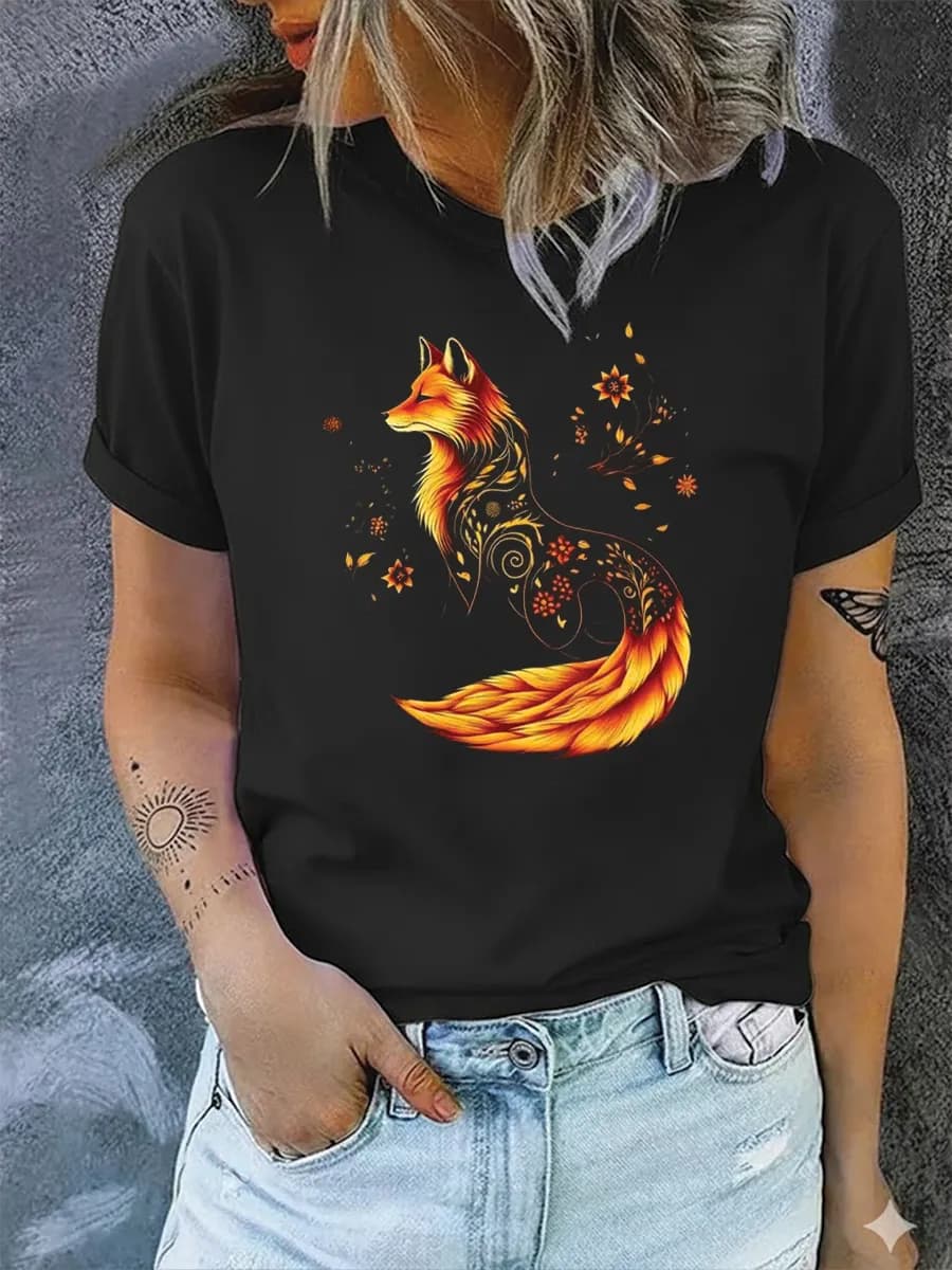 Футболка базовая с принтом