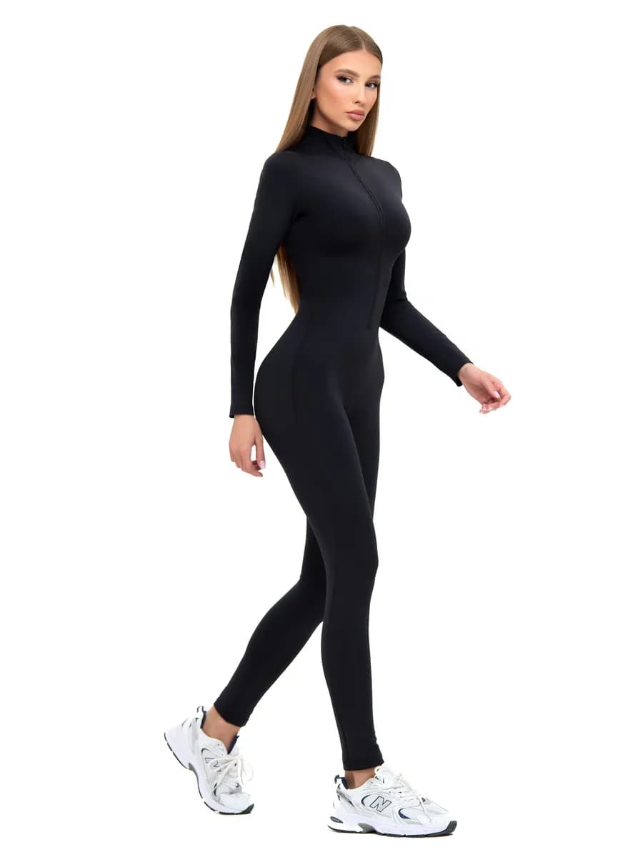 Комбинезон спортивный для фитнеса и йоги на молнии