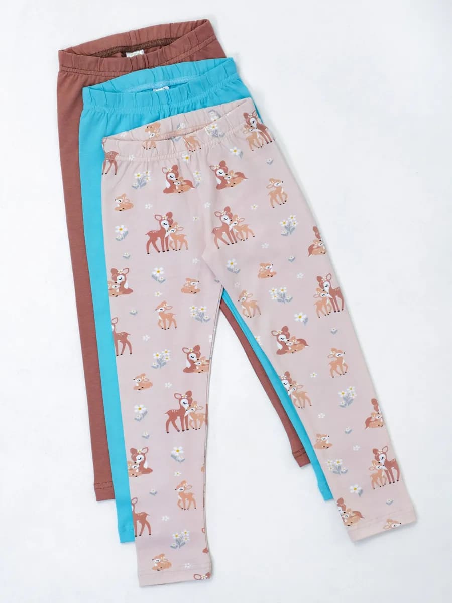 Лосины для девочки легинсы детские набор 3 шт