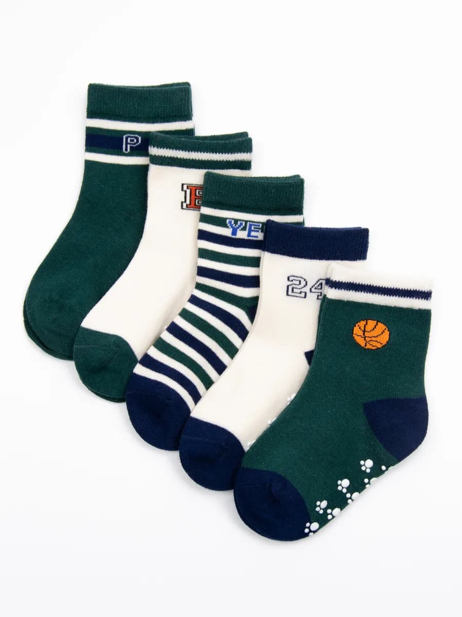 Носки для мальчика с принтом 5 пар