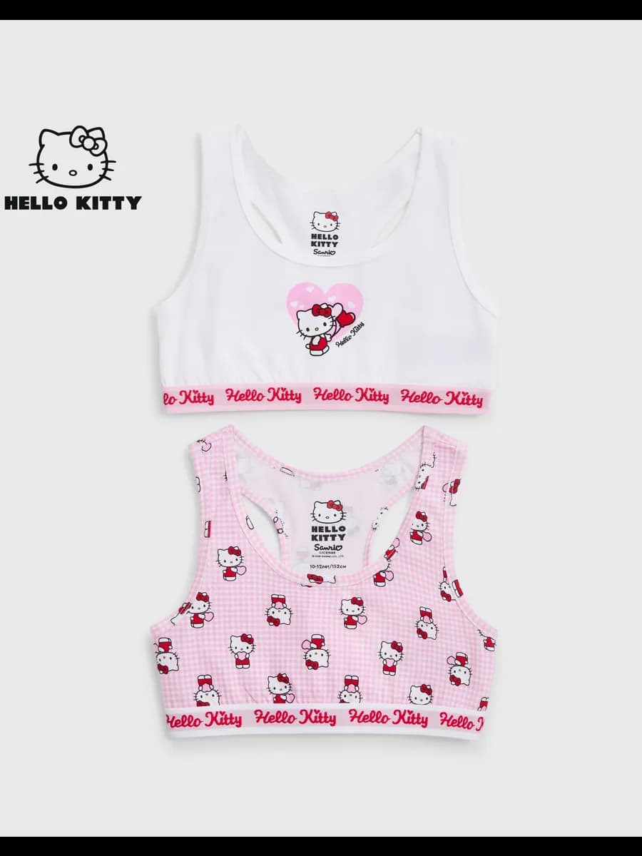 Бельевые топы с принтом Hello Kitty 2 шт