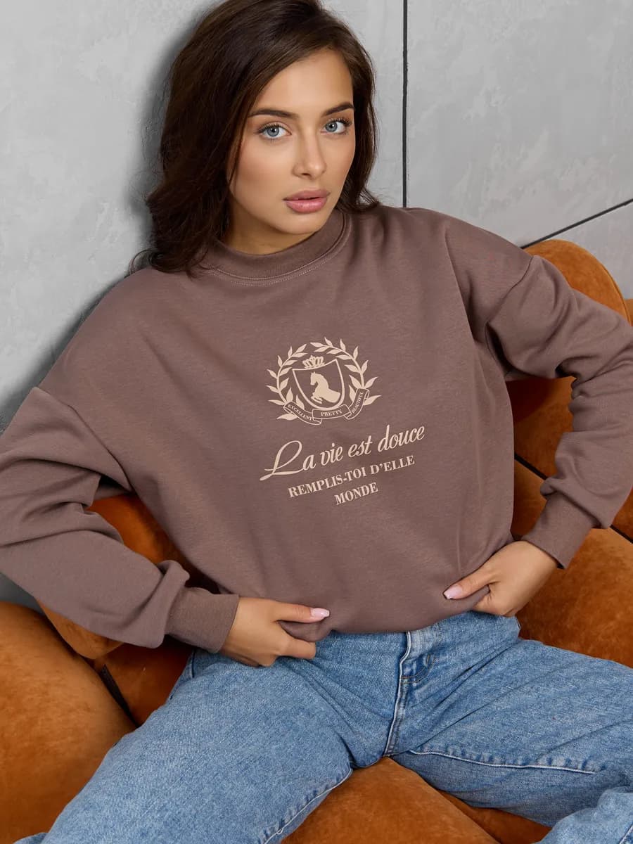 Свитшот с начесом толстовка утепленная