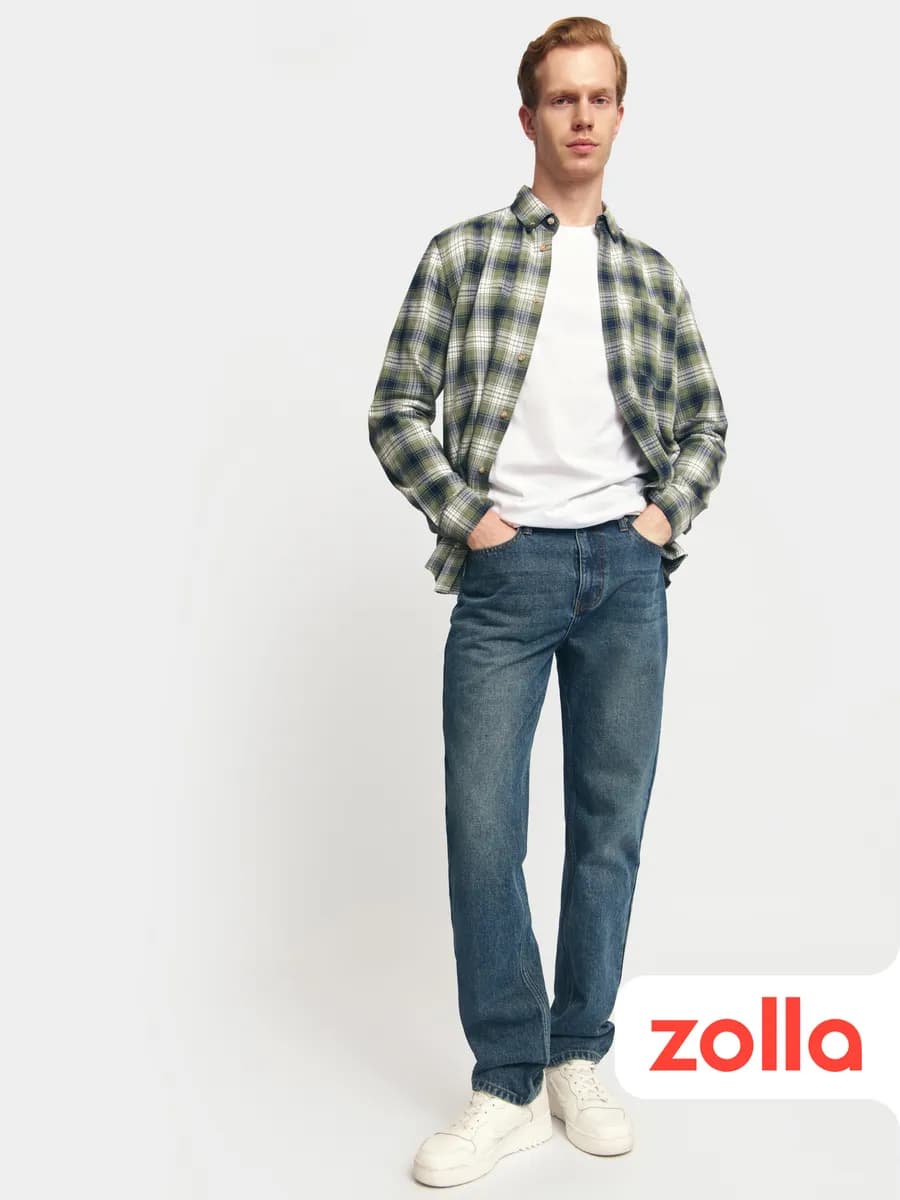 Мужские прямые джинсы фасона Regular