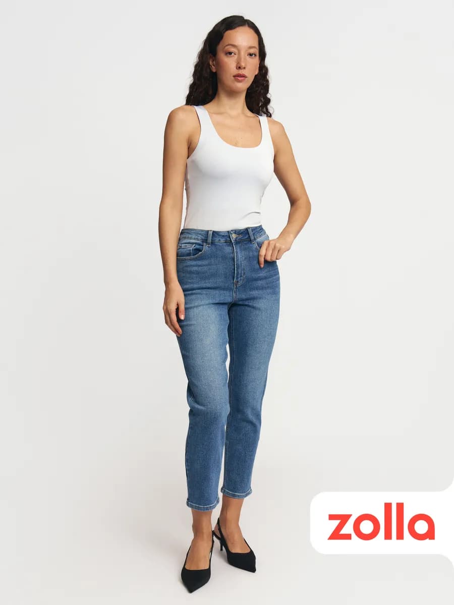 Женские джинсы Slim с высокой посадкой