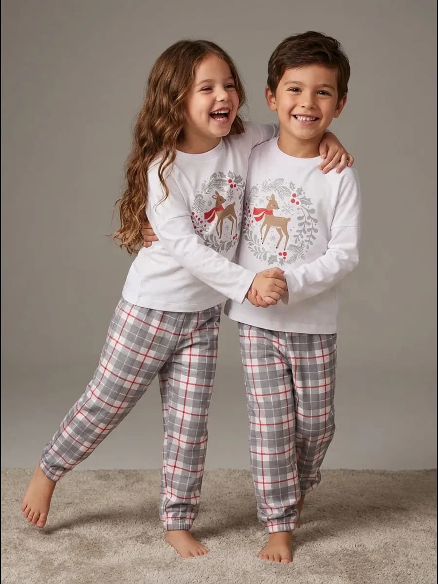 Пижама новогодняя детская на новый год 2026