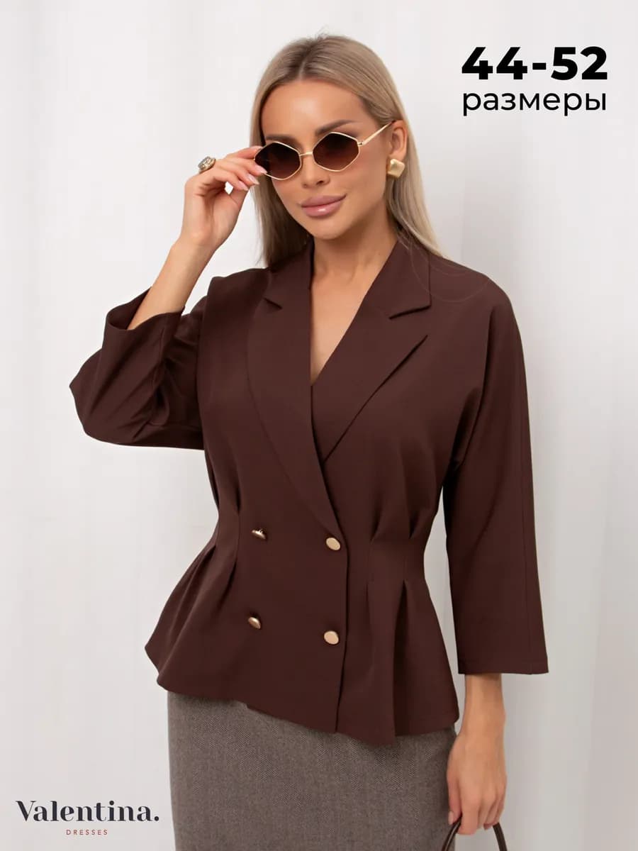 Жакет укороченный Юджини офисный пиджак