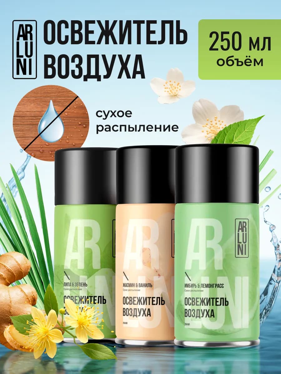 Освежитель воздуха комплект, 3х250 мл