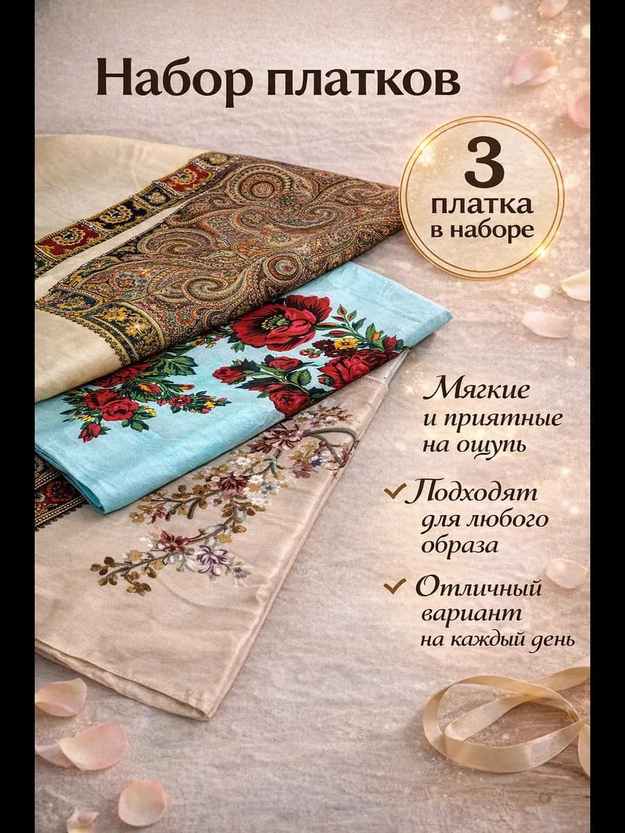Набор платков на голову, комлект платков