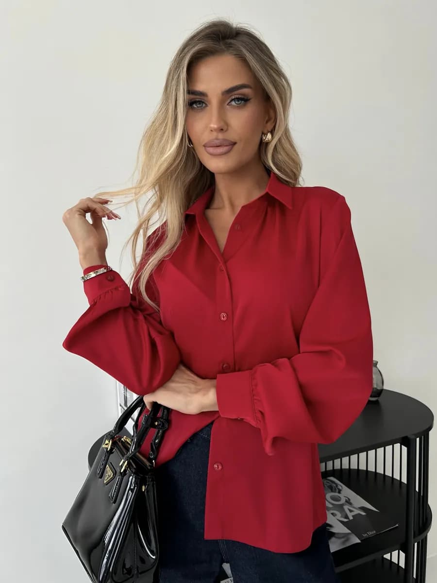 Блузка рубашка нарядная шелковая праздничная