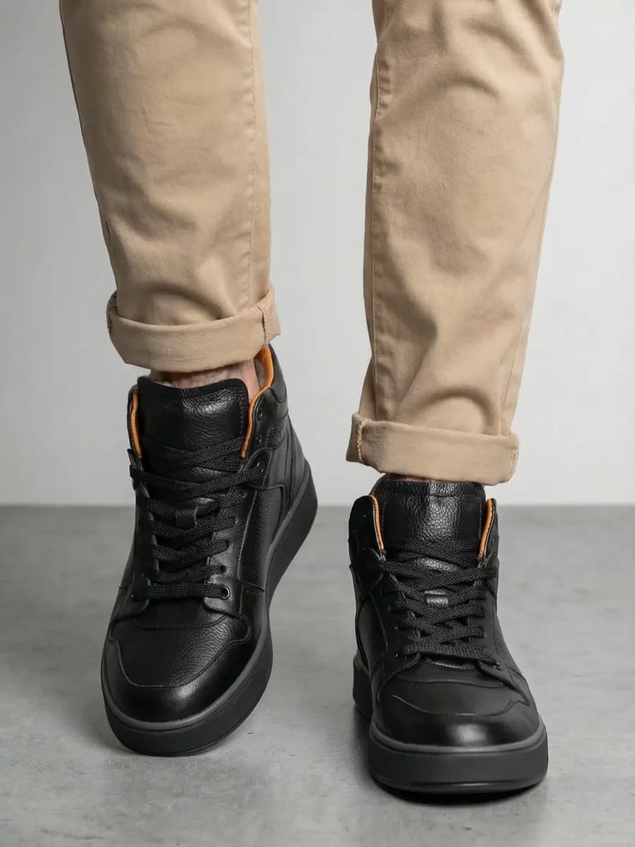 Полуботинки зимние из натуральной кожи