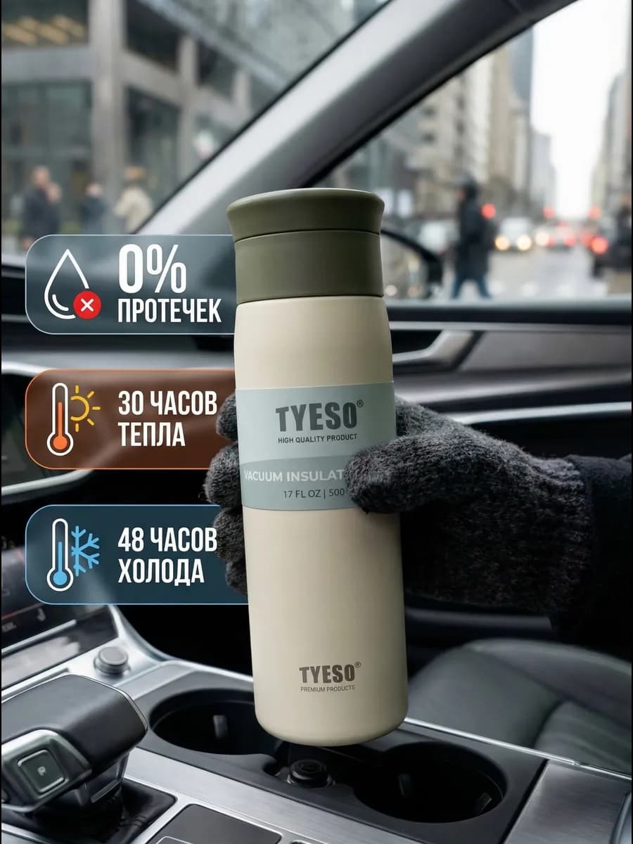 Термокружка 500 мл. Термос 0.5л для чая и кофе