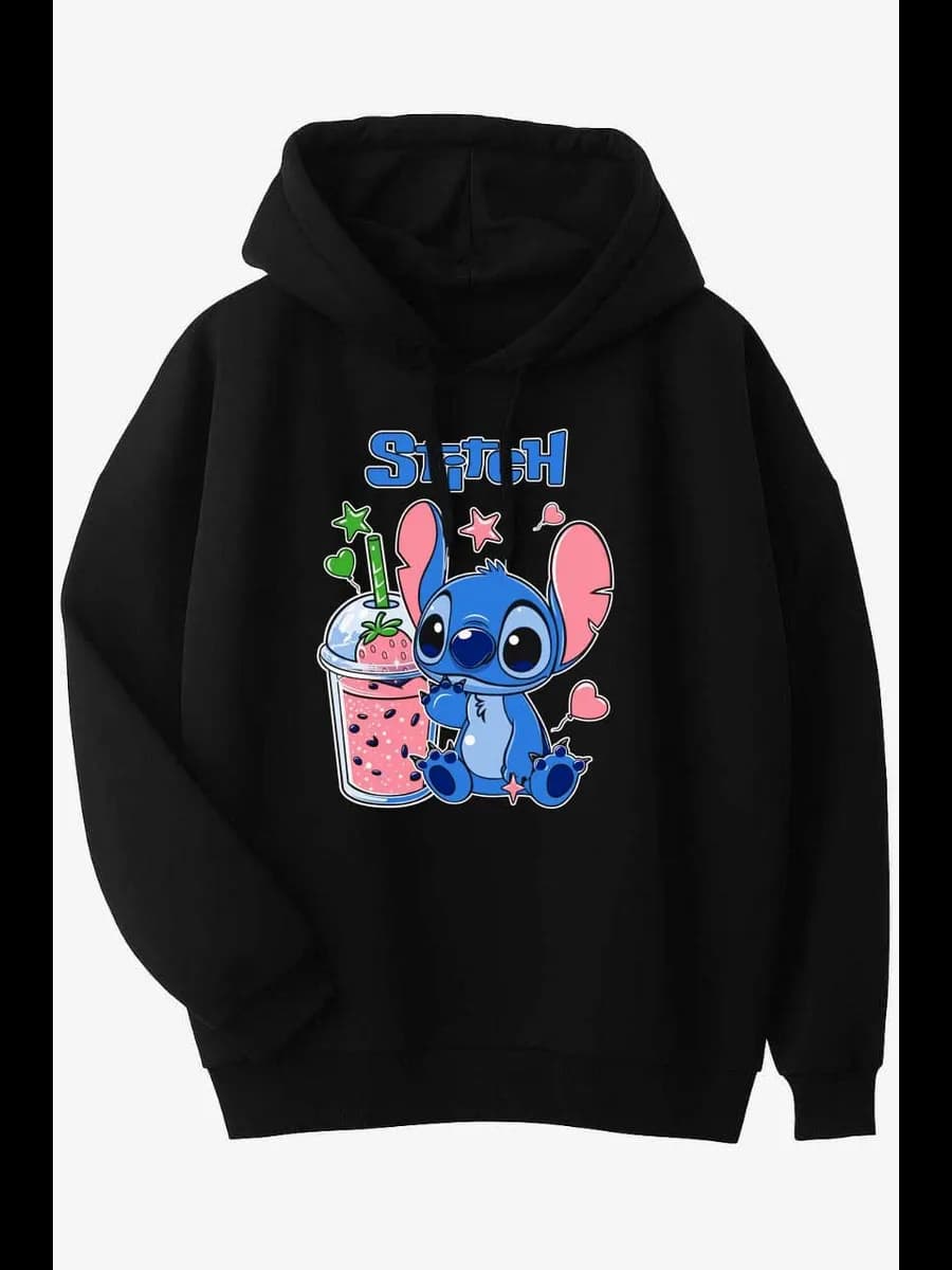 Худи с капюшоном с принтом Стич