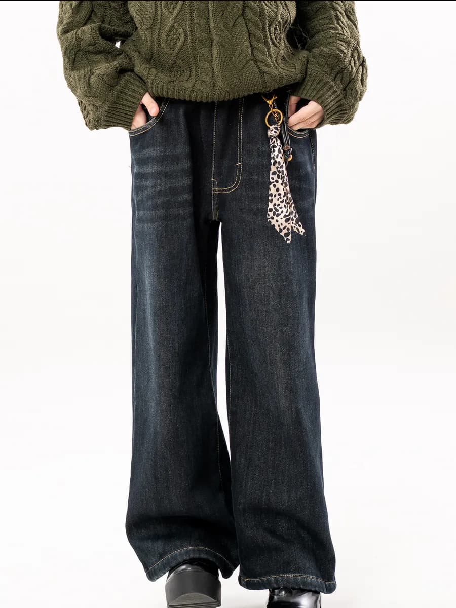 Джинсы утепленные на флисе