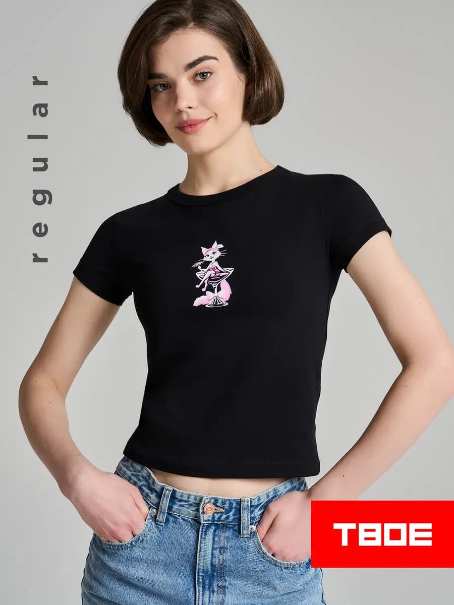 Футболка хлопковая с принтом